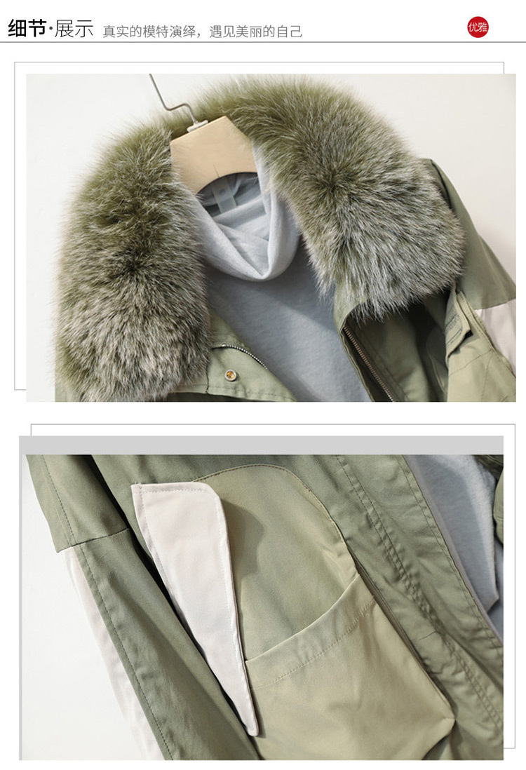 The 2019 new version of the fox fur collar down jacket for petite women with a detachable inner liner is a bestseller pic 11