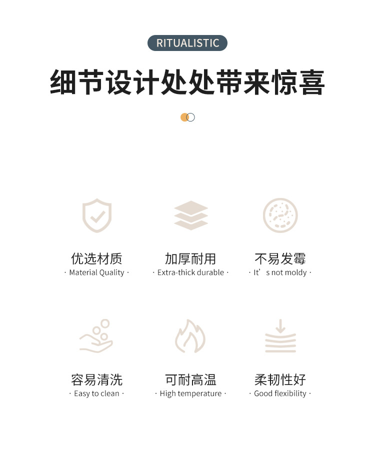 铂金食品级硅胶隔热垫防滑 商用圆形杯垫子防烫茶杯垫家用耐高温详情2