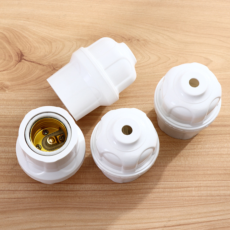Ceramic e27 lamp cap threaded type high-temperature resistant e27 ceramic lamp cap and lamp base manufacturer direct supply lighting accessories 2-yuan store pic 16