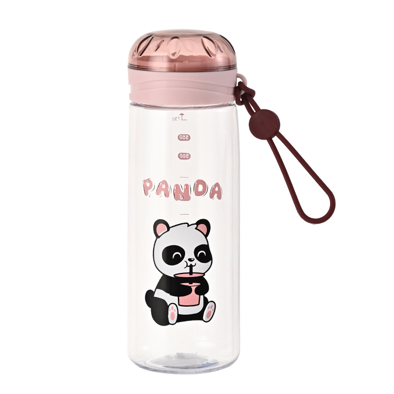 新款熊猫水杯开学季学生夏季塑料水杯批发女ins带滤网运动水杯详情18
