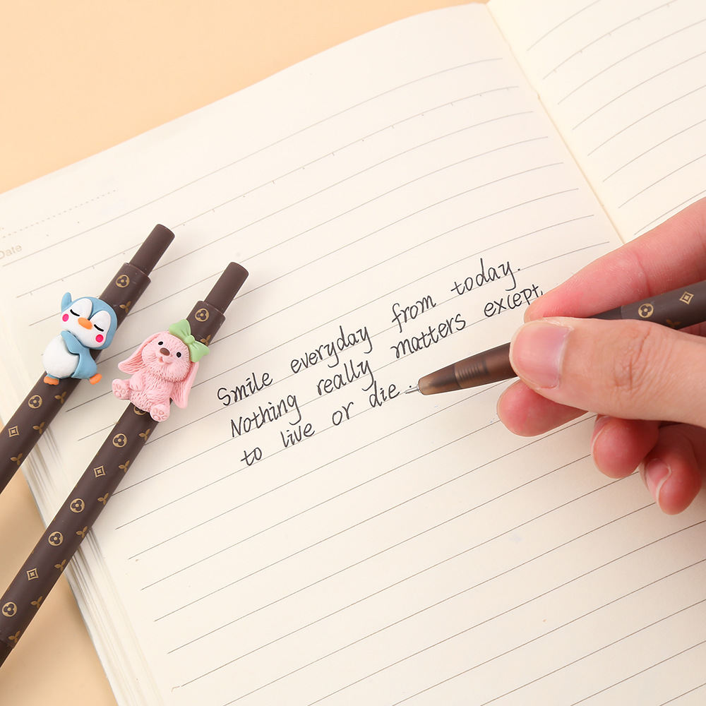 Zhongfan Box set Trendy pet Press Gel Pen 0.05m Cartoon Card Love Signature Pen, a pen for primary school students to write and take exams pic 10