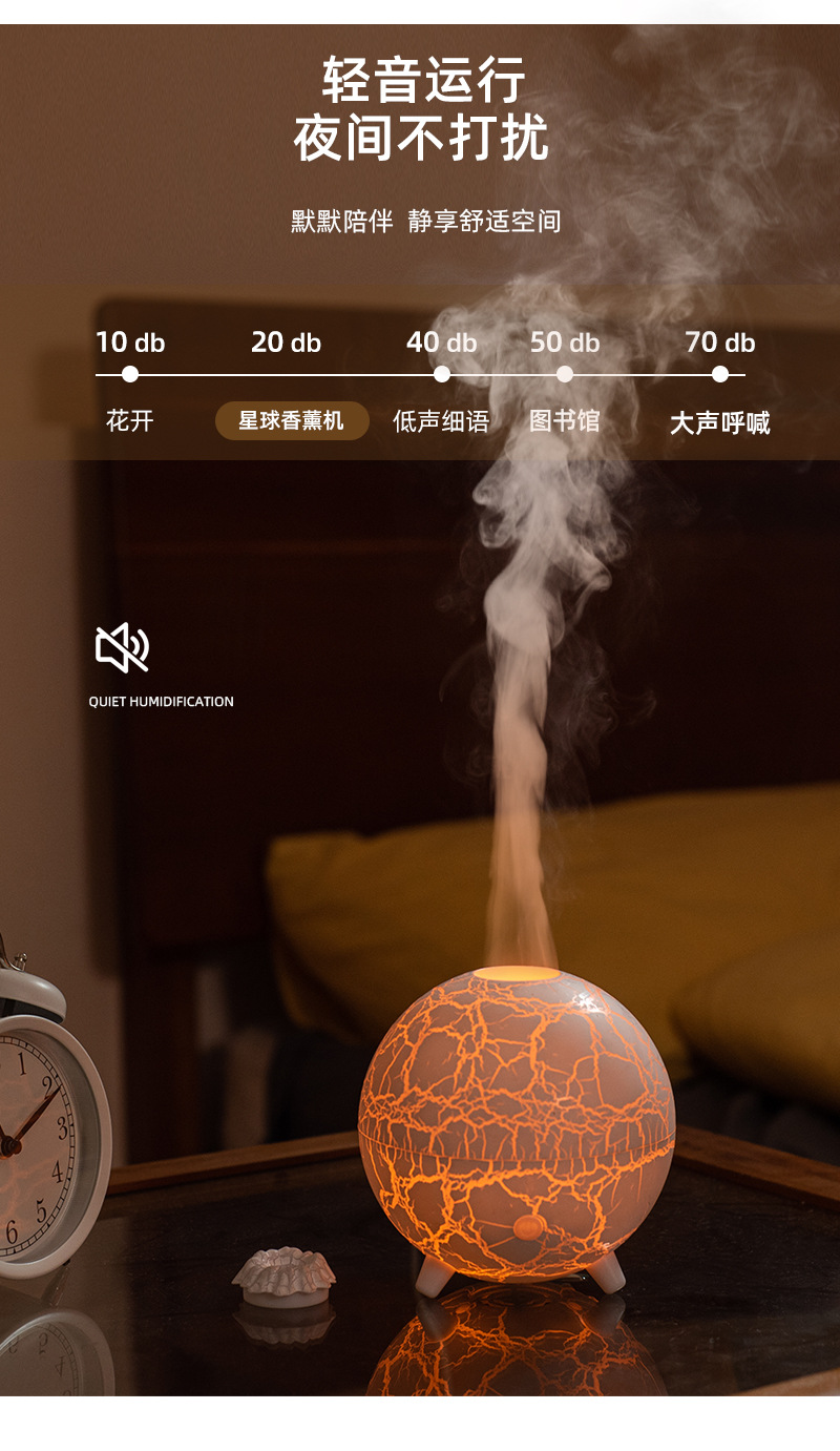 24年新款香薰机火焰裂纹投影加湿器空气净化器小型香氛机详情10