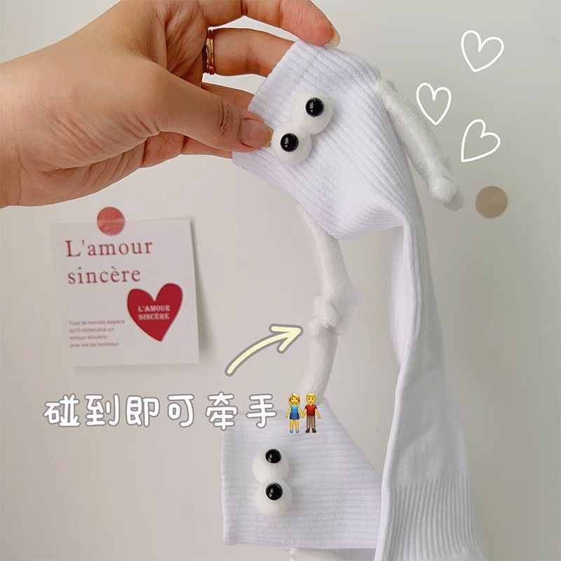 夏季网红款搞怪个性立体袜子情侣袜牵手袜子女抖音同款中筒袜详情2