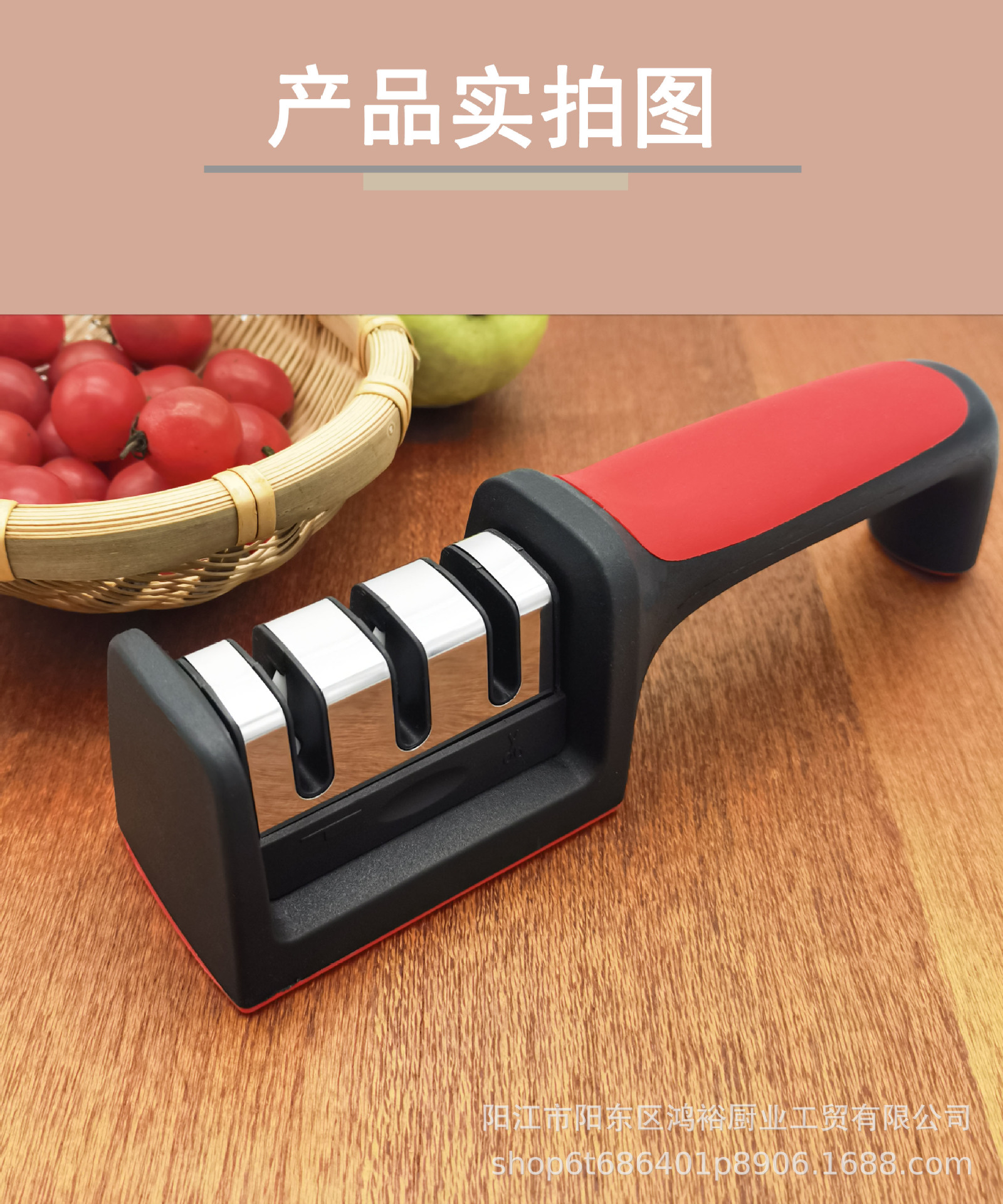 Manufacturer wholesale commercial knife sharpeners, street stall supply, three-section knife sharpeners, manual knife sharpening rods, manual pic 17