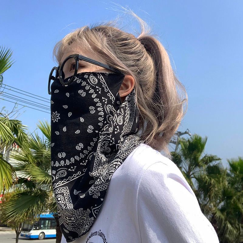 Sun protection mask, full-face UV protection, ear-hanging neck protection, one-piece neck, popular sunshade face mask, driving and cycling veil pic 3