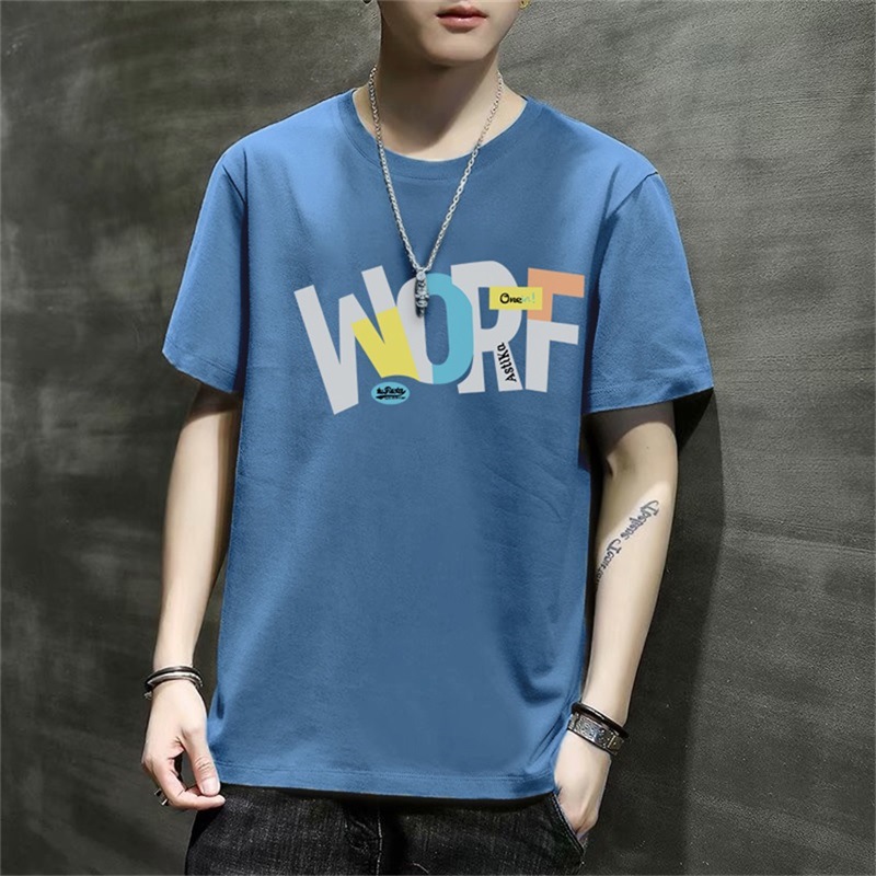 夏季男士短袖t恤圆领丅恤夏装潮牌体桖潮流打底衫修身上衣服半袖详情16