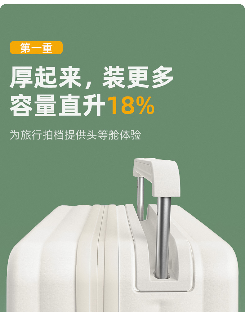 芒果鸟G2宽拉杆行李箱多功能耐摔PC20寸大容量拉杆箱登机箱高颜值详情10