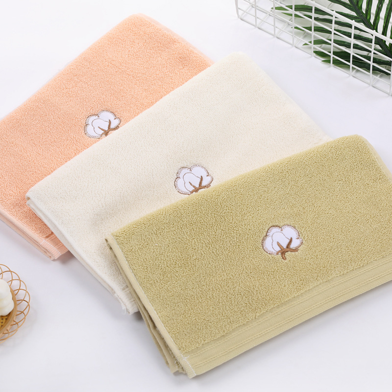 Pure cotton face towel, household adult all-cotton soft, absorbent, thickened gift, return gift, fresh and delicate embroidered towel pic 1