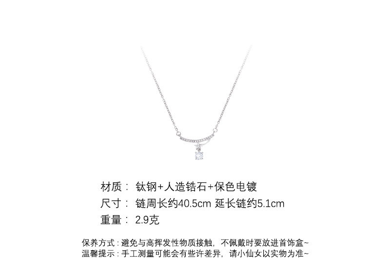 Zircon Wishing Star necklace for women, new style, light luxury and high-end, titanium steel collarbone chain, Korean fashion, versatile accessories wholesale pic 15
