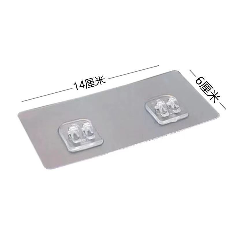 抽纸洗脸巾挂钩双勾强力免打孔粘钩抽纸衣服卫生间透明挂钩批发详情8