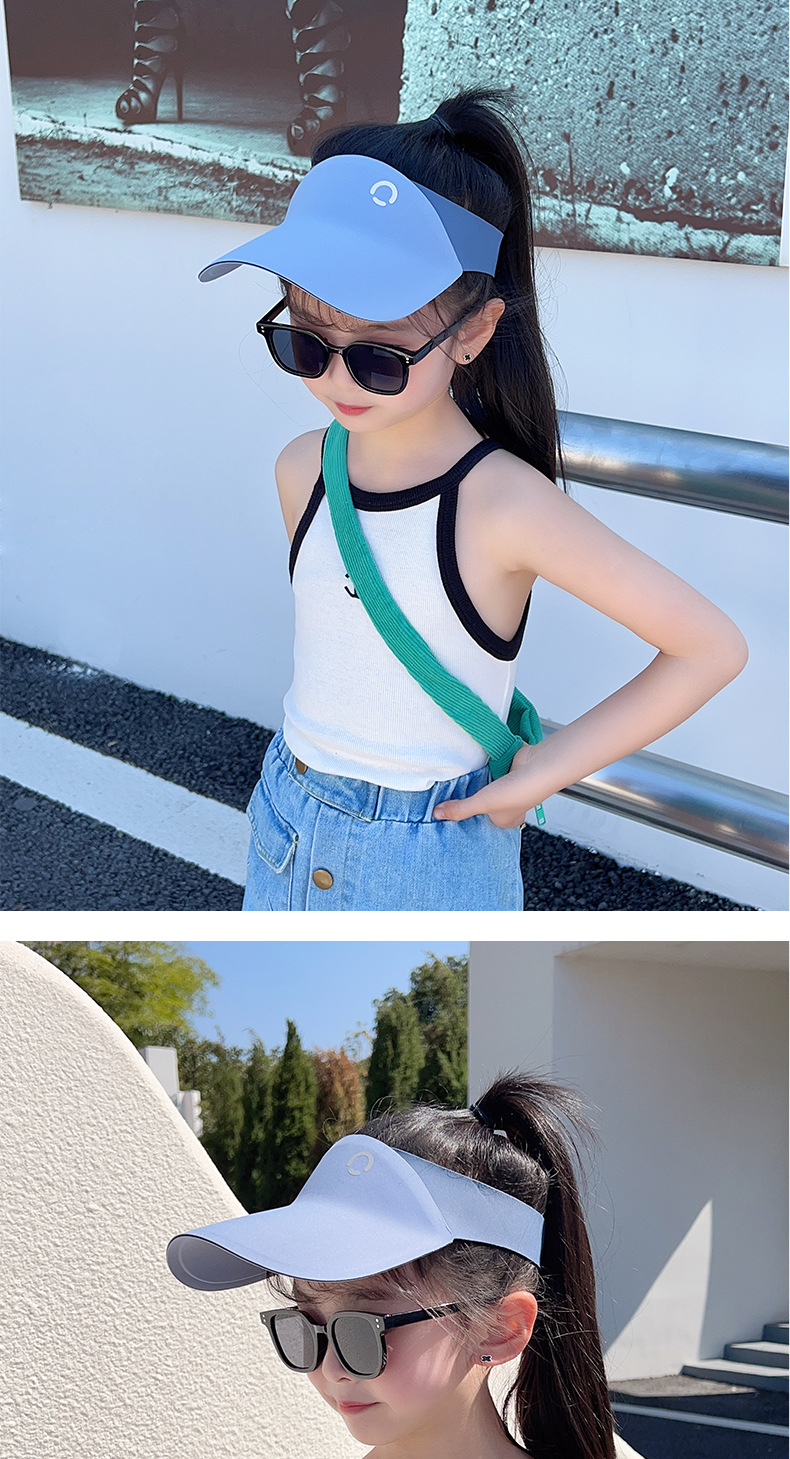 一体成型儿童成人空顶帽运动无痕遮阳帽户外骑车跑步鸭舌防晒帽子详情12