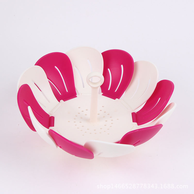 2018 Fashionable and creative stretchable and foldable fruit platter with box, portable plastic fruit platter manufacturer supply pic 6