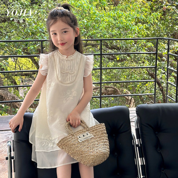 国潮YOJIA女童国风连衣裙夏装2025新款中式超仙女孩公主裙儿童节裙子详情7