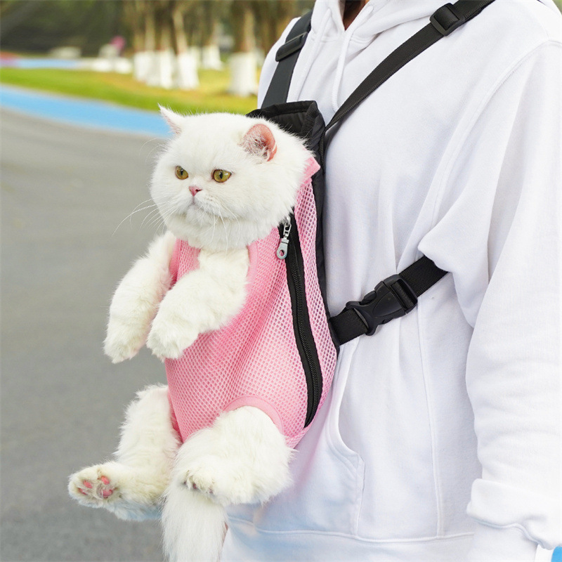 狗狗猫咪双肩包 宠物背包外出便携网布透气背包中小型犬用品批发详情23