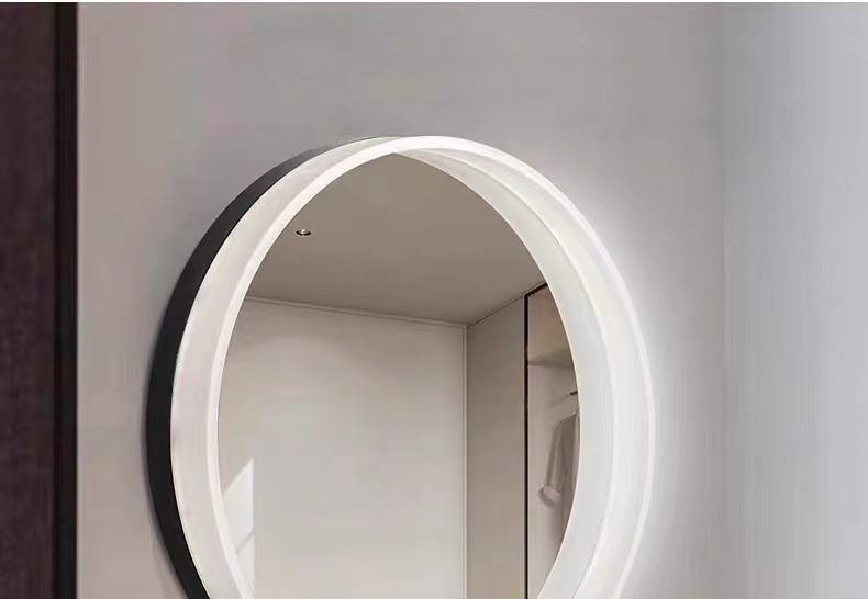 亚克力框智能LED吸顶灯化妆镜 防雾壁挂式卫浤镜 梳妆台专用 圆形设计美观实用浴室镜精品卫浴精品卫浴精品卫浴精品卫浴详情15