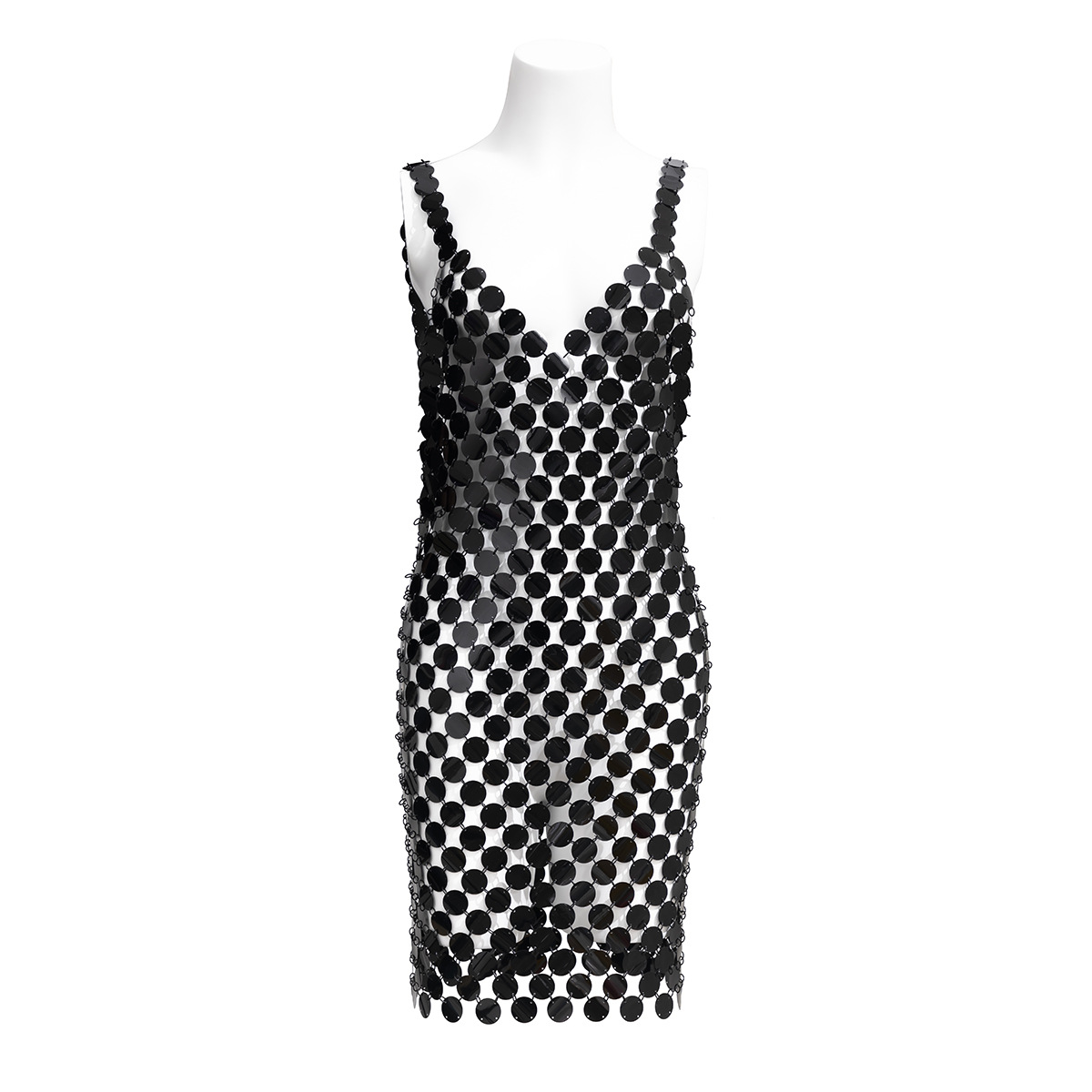 欧美跨境饰品 性感镂空亮片身体链女 夜店露背包臀鱼鳞片连衣裙详情14