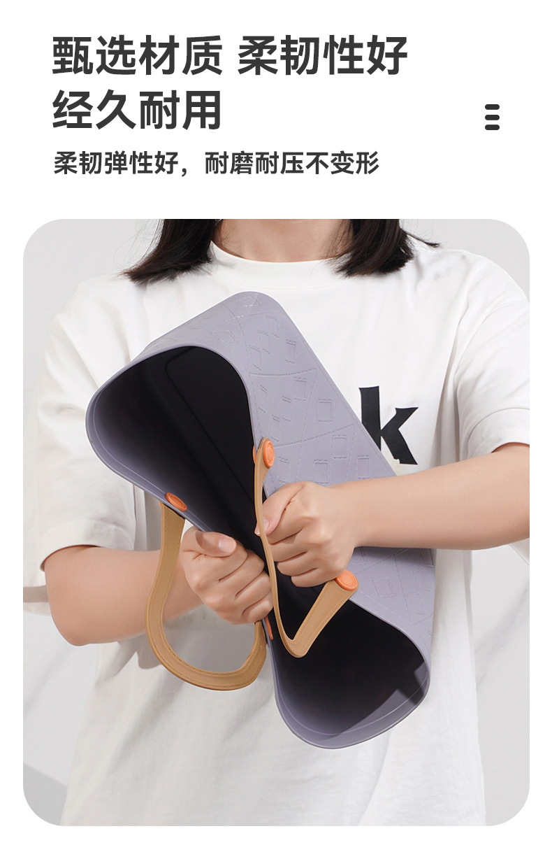 方形手提买菜篮子 塑料软手柄多色小篮子野餐杂物整理便携式篮子详情6