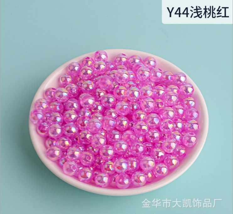 New macaron-colored camellia beads perforated solid rose loose beads diy beading material resin accessories pic 31