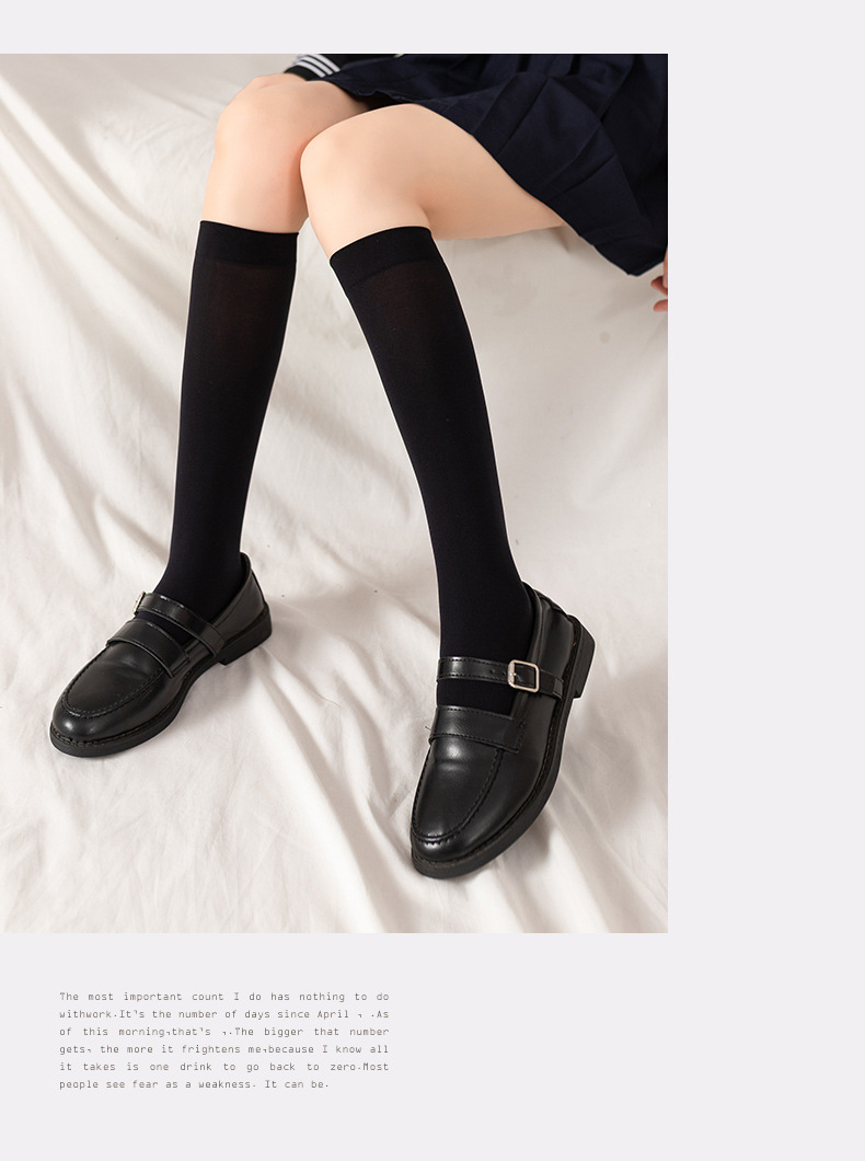 White velvet calf socks for jk, thin summer, slightly pressurized, slimming and beautiful legs, cold socks for women, trendy black on Instagram pic 16