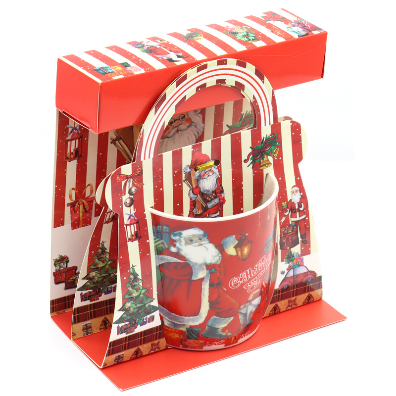 Cross-border exclusive supply for domestic sales and foreign trade Christmas ceramic cups, mugs, household milk cups, office large-capacity water cups, Santa Claus cartoon pattern festival gifts, Christmas gifts can be directly supplied by logo factory pic 5