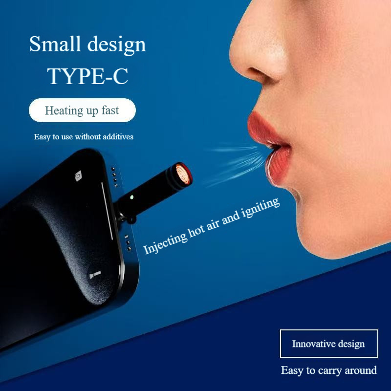 合金材质吹气振动防风TYPE-C手机点烟器便携迷你点火器即插即用详情25
