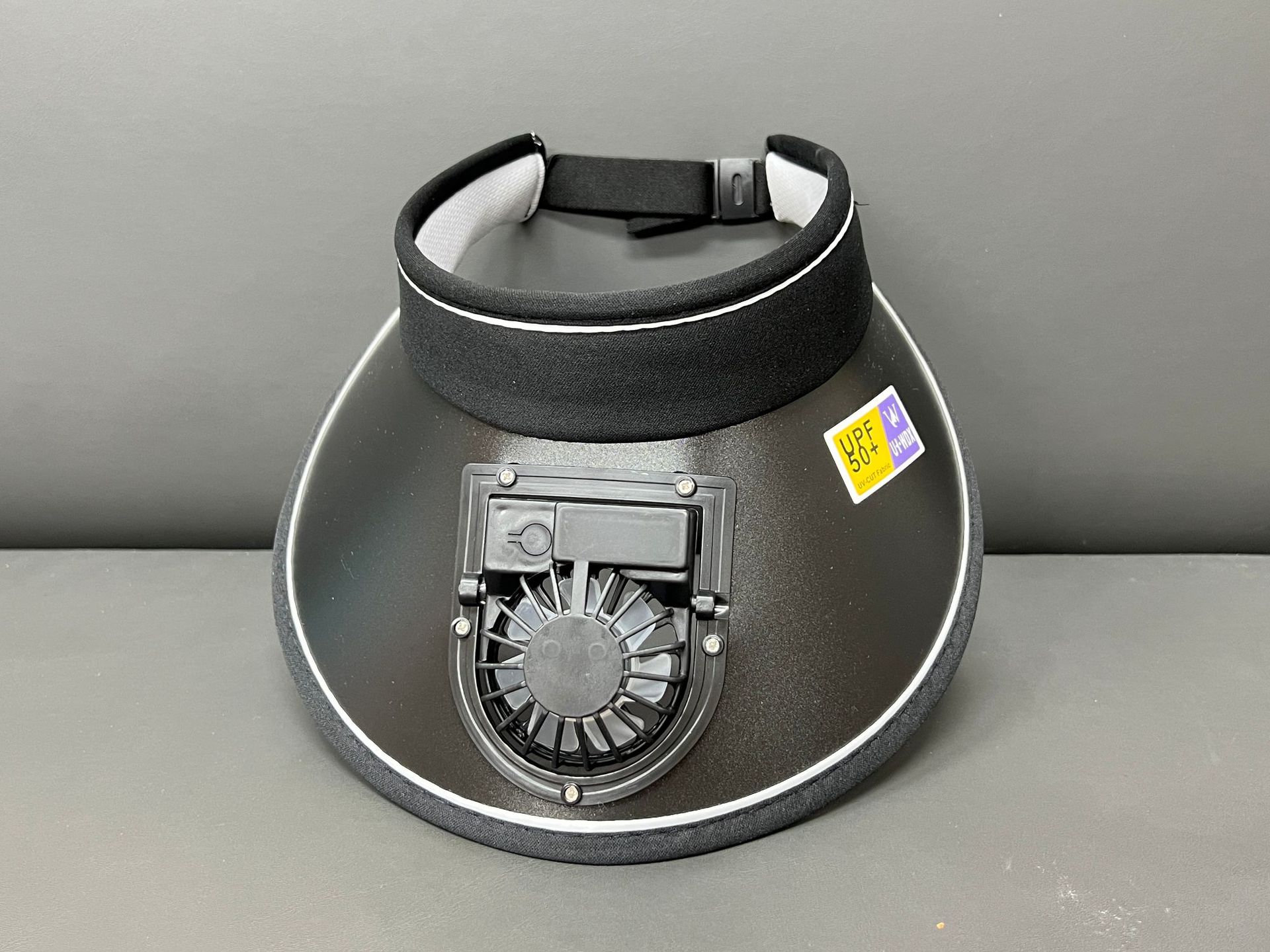 夏季新款充电空顶帽大檐遮阳防晒出游遮阳帽女户外显脸小风扇帽详情8