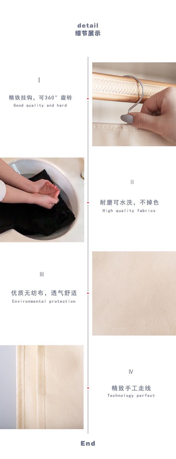 New non-woven fabric storage bags are directly supplied by the manufacturer. We offer multi-color and large-capacity shoe storage hanging bags and wholesale home storage bags pic 10