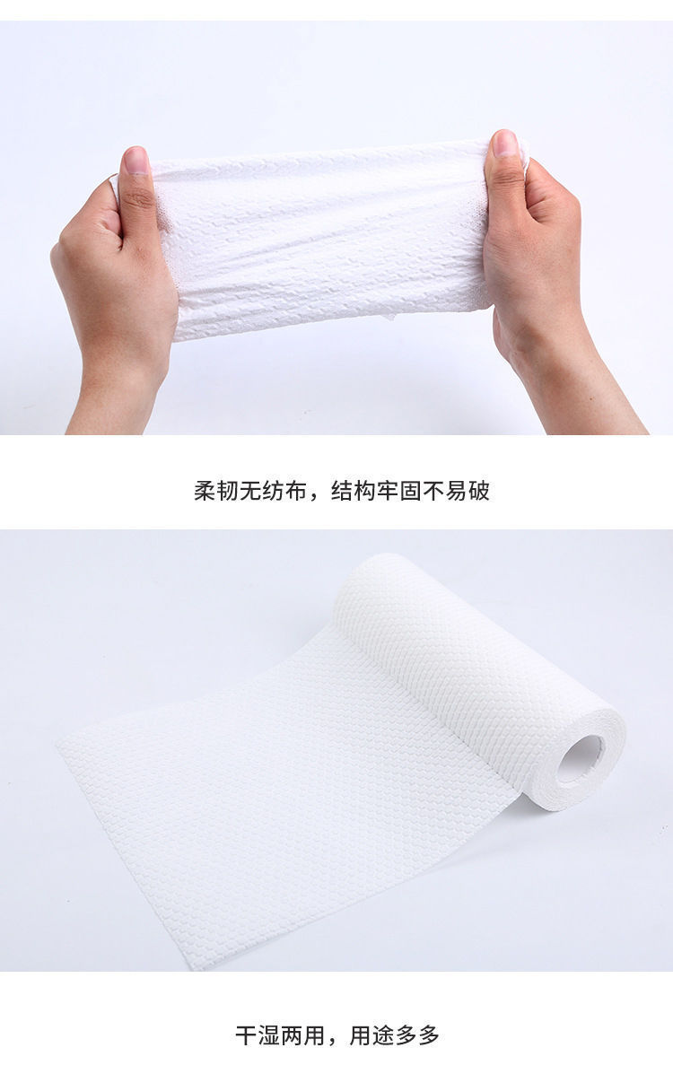 Lazy person's printed kitchen non-stick, dry and wet dual-purpose daily necessities, scouring pad, cleaning cloth, disposable non-woven fabric factory pic 12