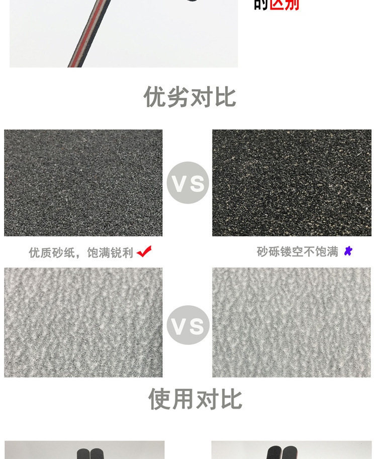 Double-sided nail polish grinding and polishing strips, thick filing strips, nail shaping diamond-shaped sponges, nail rubbing tool accessories factory wholesale pic 9