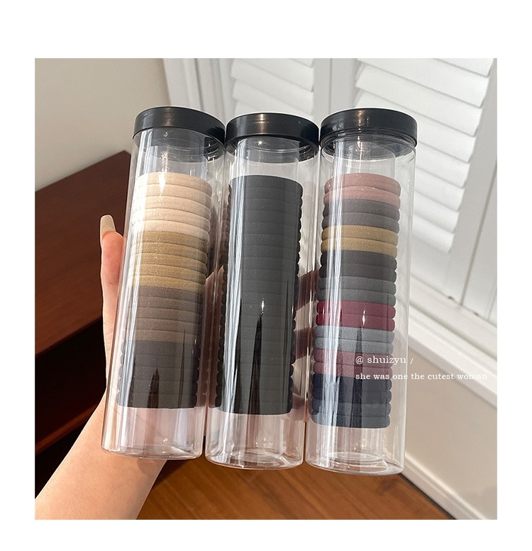 橡皮筋女扎头女生头绳发圈发绳高弹力耐用黑色儿童不伤发大人皮套详情28