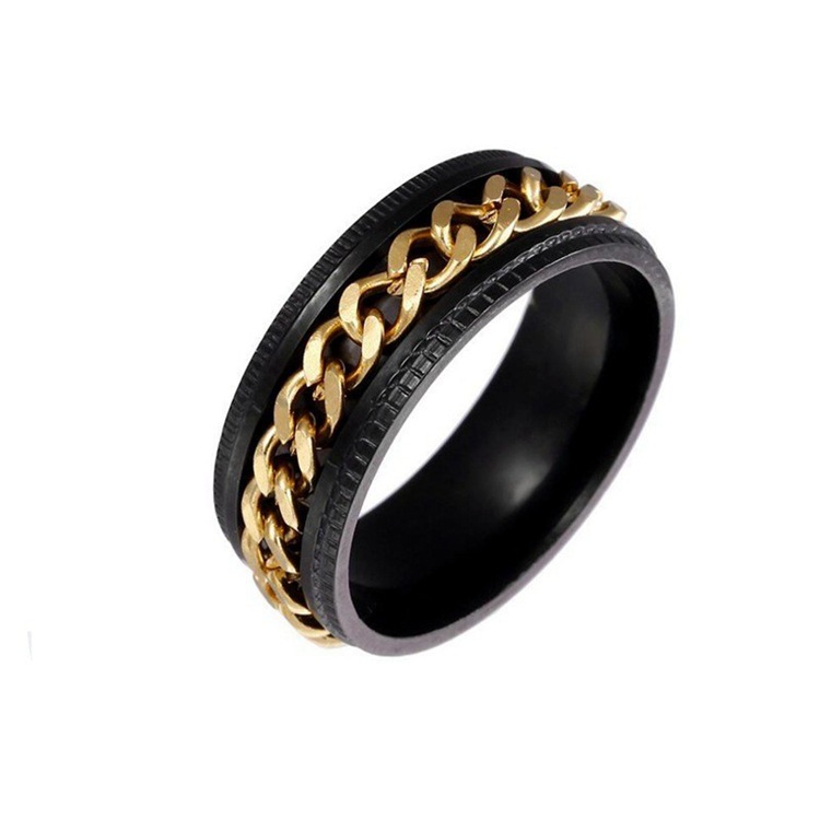 Cross-border Amazon bestseller titanium steel rotating ring, star and moon stress-relieving and anti-anxiety ring, European and American accessories/Chinese trend products pic 35