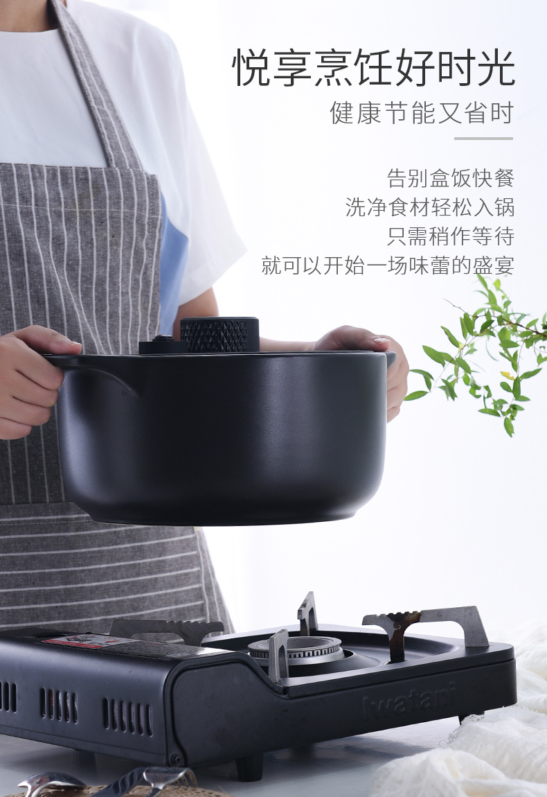 Micro-pressure anti-overflow clay pot, stew pot, household gas cooker, soup pot, ceramic cooker, high-temperature resistant and explosion-proof gas stove, special wholesale pic 2