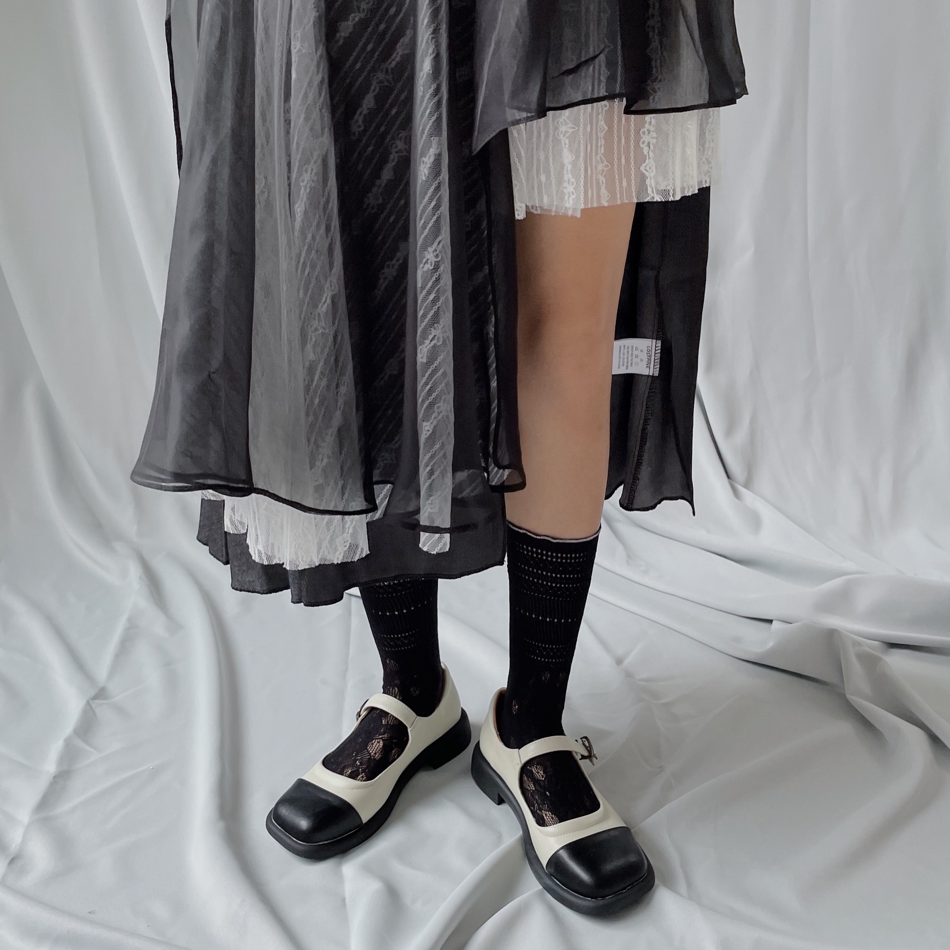 Spring and Summer new collection: cream puffs, Japanese style, cute and girlish, lace cutout short socks, mesh pile socks, two pairs of jk socks pic 21