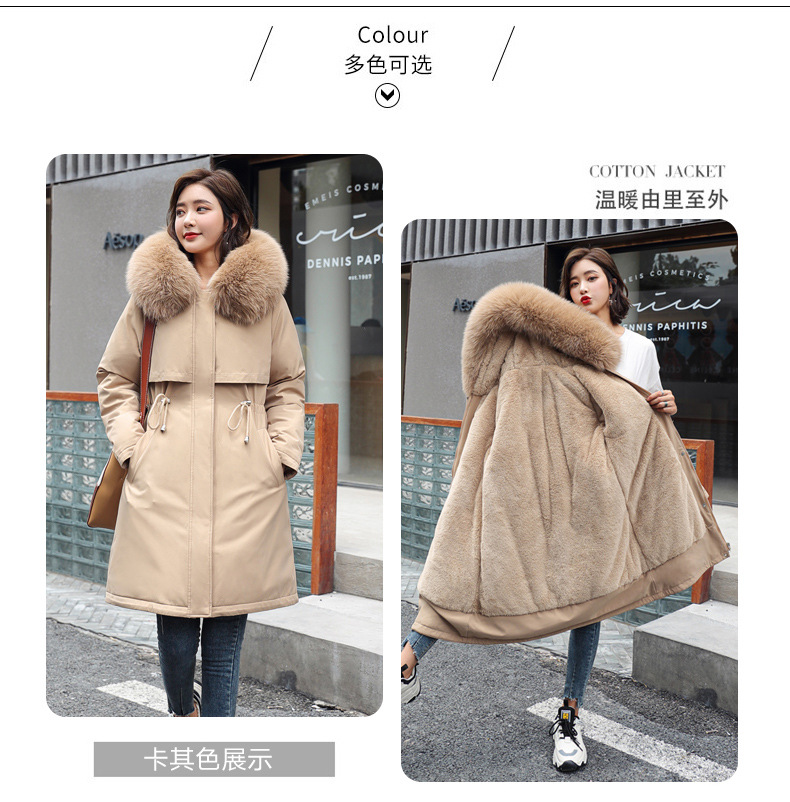 Winter new mid-length Paisuke cotton-padded jacket for women, Korean version of lambskin wool down cotton-padded jacket for women pic 10