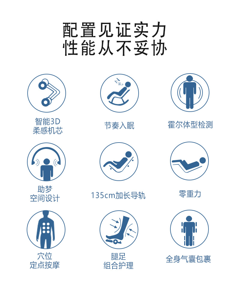 massagechair跨境豪华按摩椅语音全自动多功能零重力按摩椅太空仓详情2