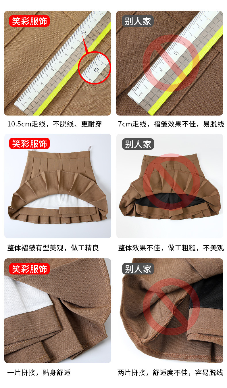 Pleated skirt for women, Spring/Summer jk white 2022 new style Korean high-waisted A-line short skirt, autumn/winter plaid half skirt pic 35