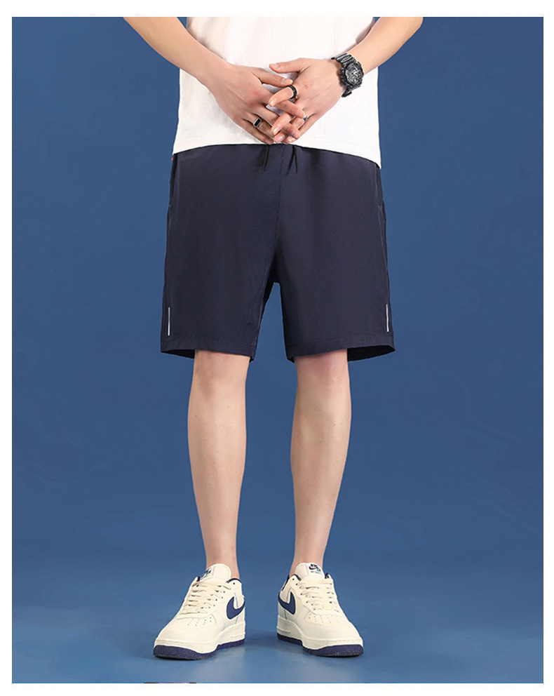 Summer sports thin shorts for men, loose and casual ice silk quick-drying capri pants for men, straight-leg Hong Kong-style pants for men, trendy pic 19