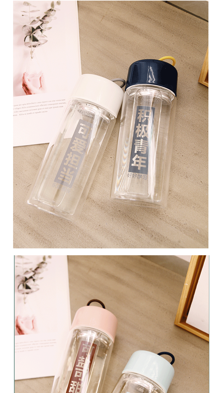 新款创意双层耐开水玻璃杯抖音同款日用百货带茶隔水杯子广告详情4
