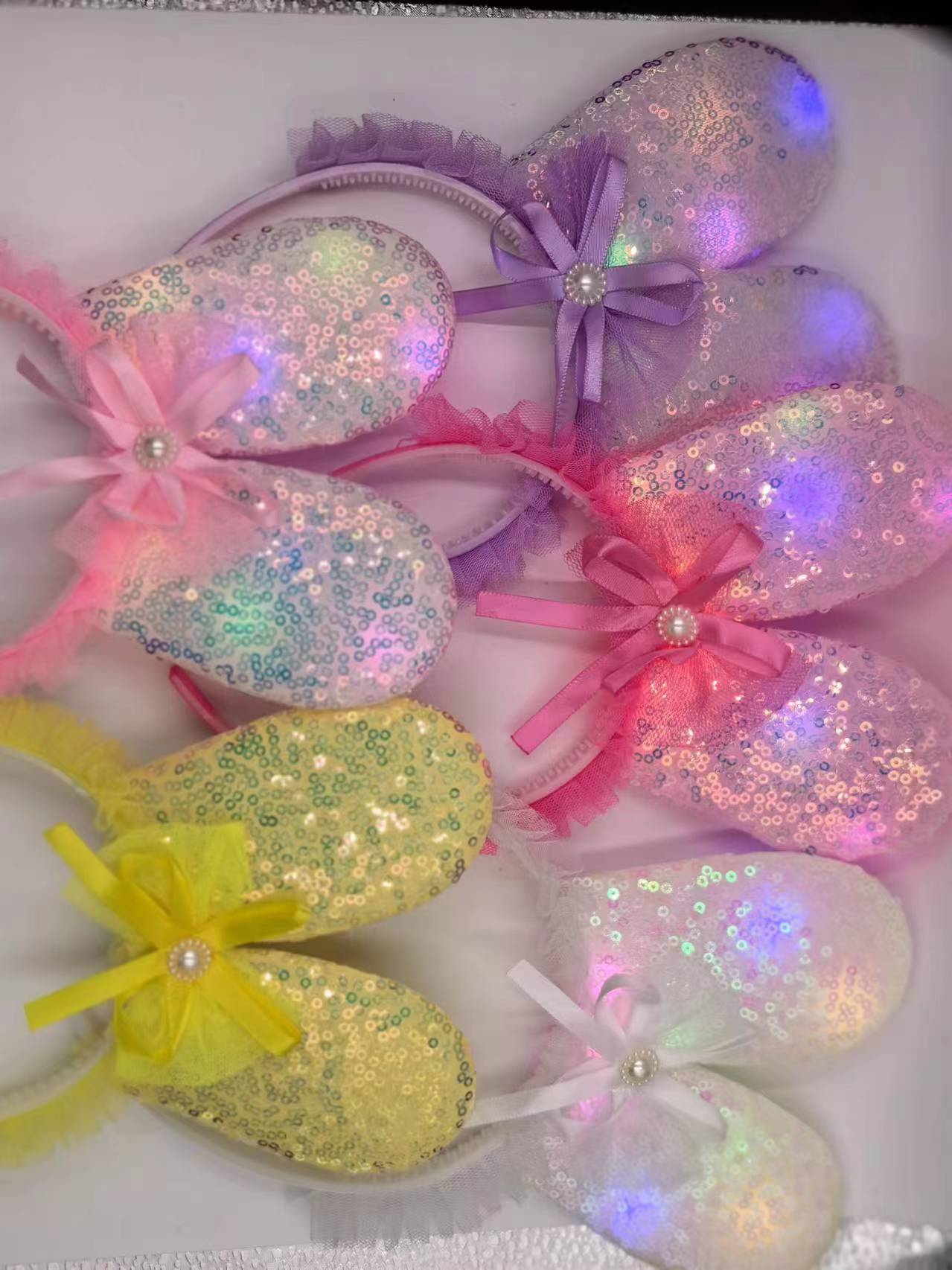 可爱大钻石结带七彩灯接口发箍详情5