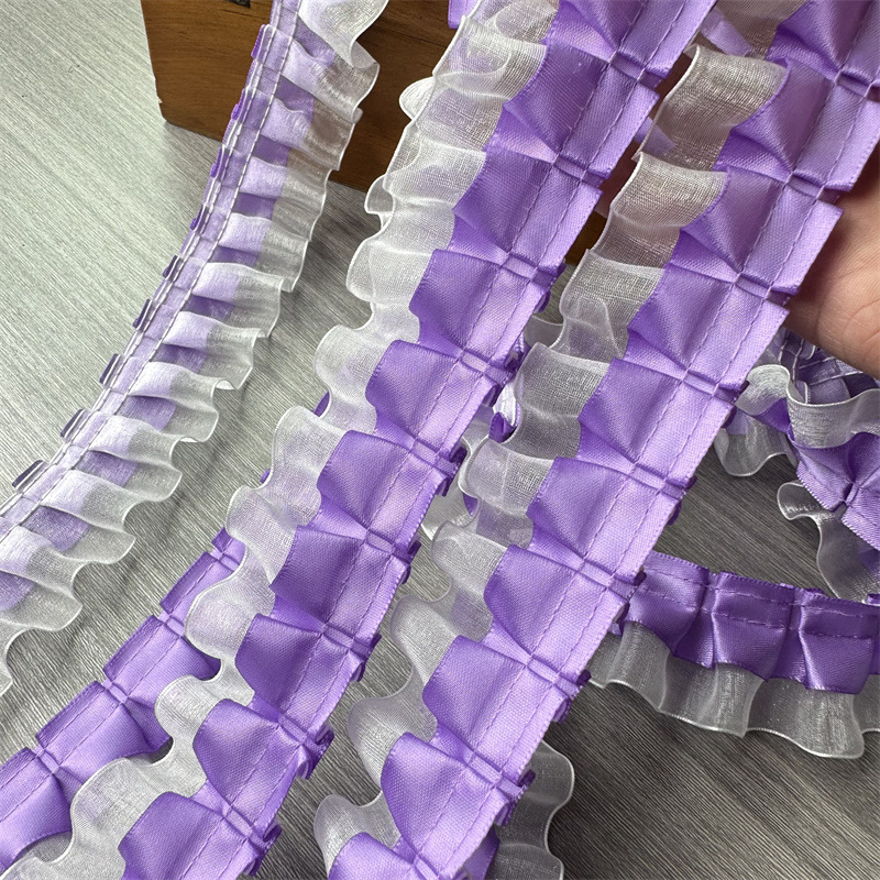 4cm двухслойная складка из шифоновой ткани, дополняющая одежду из шифонового шифонового покрытия pic 14