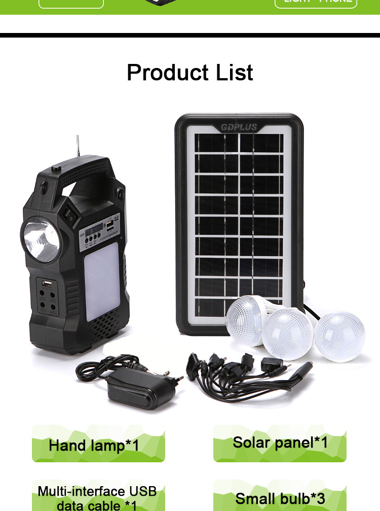 Outdoor portable multi-functional Bluetooth radio MP3 solar emergency light usb mobile phone charging courtyard system light pic 19