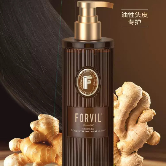 FORVIL Windsor Forest Ginger Root Large Brown Bottle Shampoo 520ml Shampoo Schwarzkopf recommended Bag Portable Family Set for Personal care pic 2