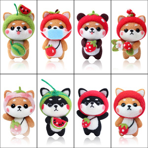 手工DIY制作材料包大眼猫 羊毛毡戳戳乐 毛绒公仔自制详情4