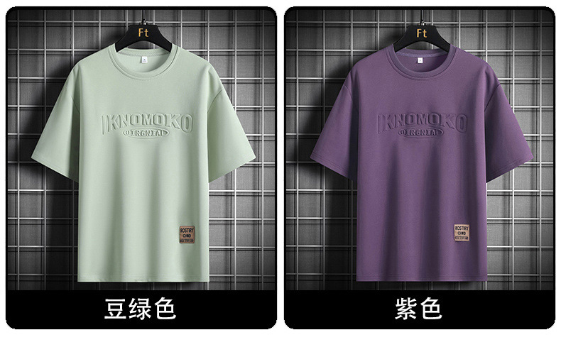 白色短袖t恤男士夏季2025新款潮牌ins大码薄款半袖体恤男装上衣服详情11