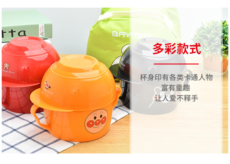 不锈钢快餐杯泡面杯带盖卡通日式泡面碗学生饭盒便当盒提锅详情36