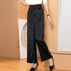 中年女裤春秋新款夏装七八分裤妈妈裤子薄松紧高腰弹力宽松休闲裤详情9