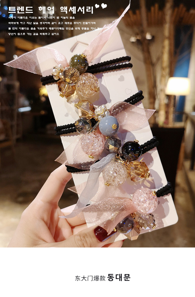 Cute hair tie, headwear and hair band, super fairy-like Korean version of Instagram influencer girl, dual-purpose hair tie, hair band and bracelet pic 6