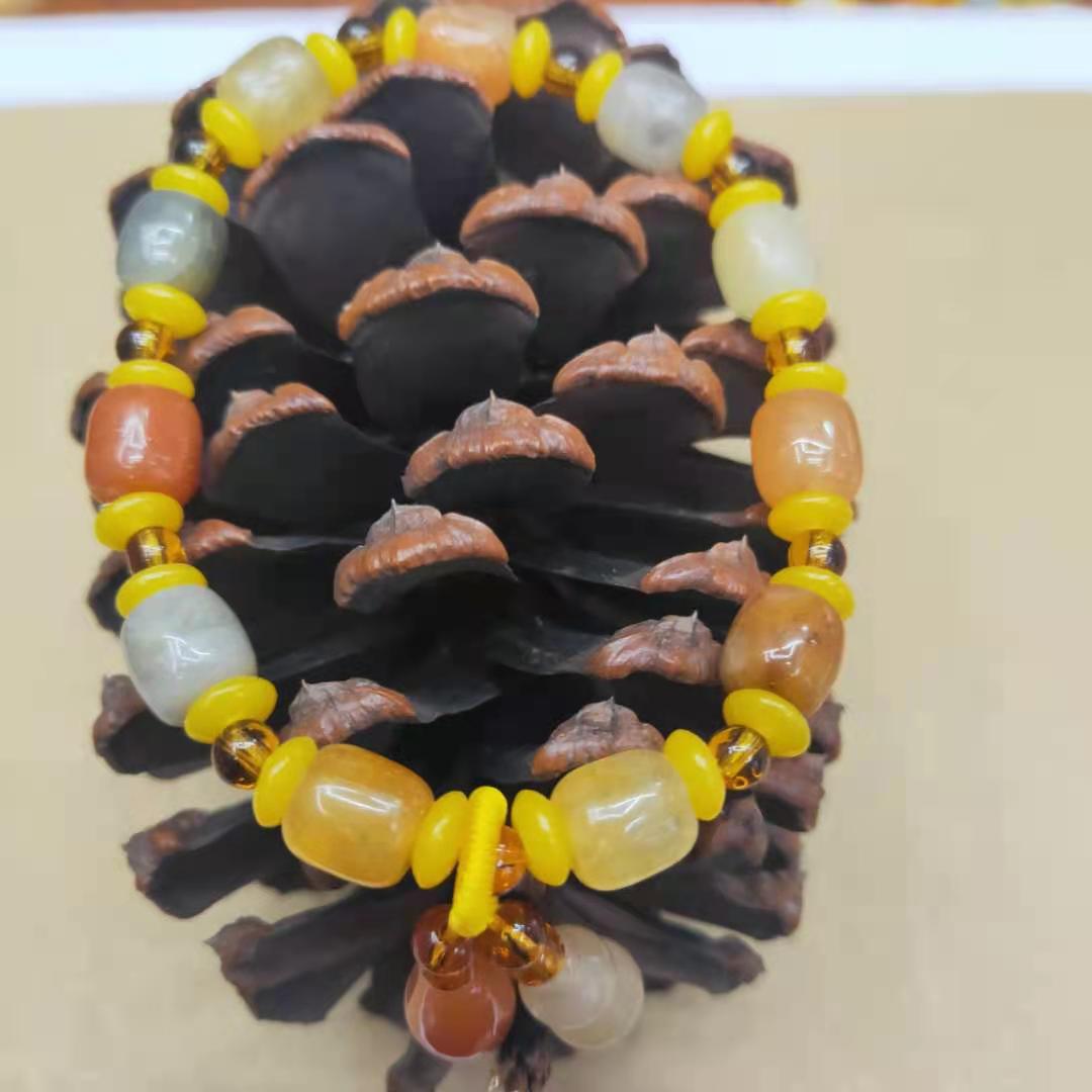 New jewelry style gold thread jade bucket bead combination bracelet, transfer bead gourd bracelet manufacturer wholesale factory price pic 4