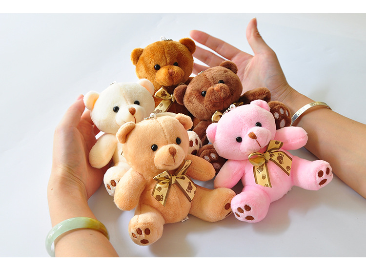 糖果色小泰迪熊毛绒玩具10cm礼品创意礼物娃娃机毛绒公仔详情11