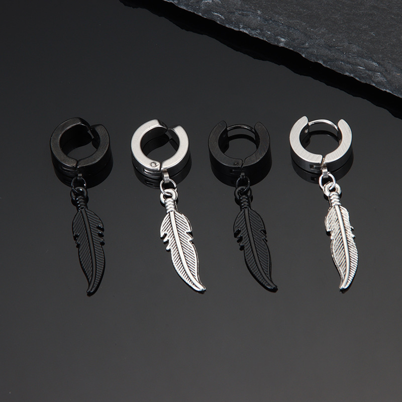 复古宝剑响箭个性嘻哈街头情侣耳环女耳饰潮男耳钉十字剑男士耳夹详情2